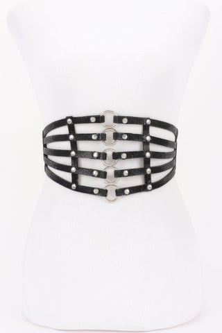 Wide Rhinestone Waist Belt - Wear Arielle