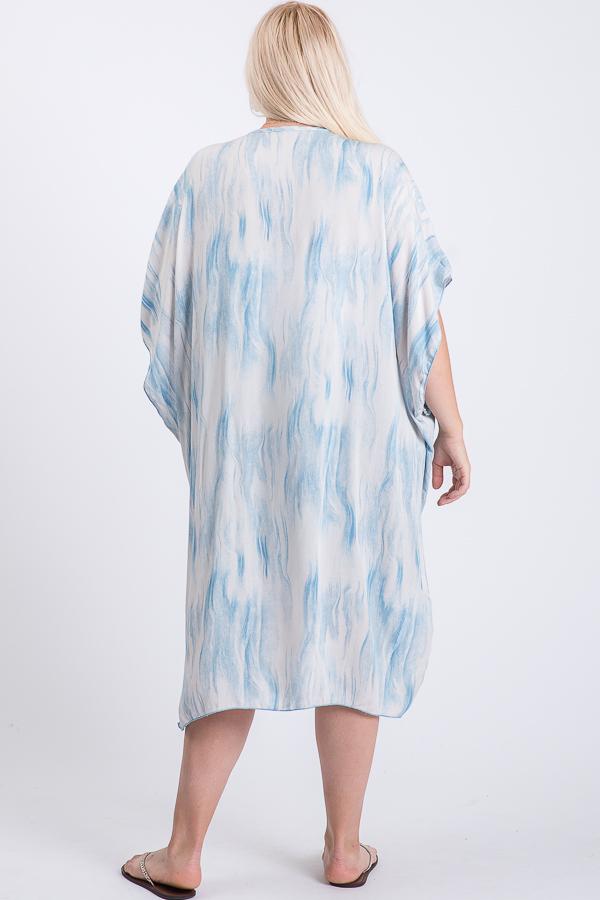 Zebra Print Short Sleeve Maxi Kimono - Wear Arielle