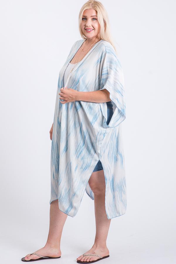 Zebra Print Short Sleeve Maxi Kimono - Wear Arielle