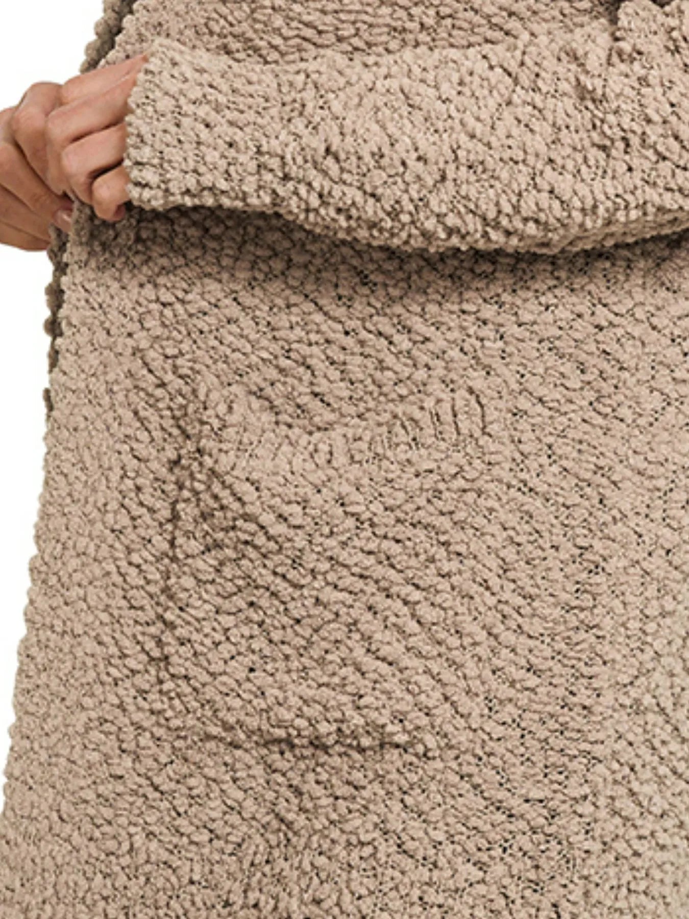 Zenana Long Sleeve Popcorn Sweater Cardigan with Pockets - Wear Arielle